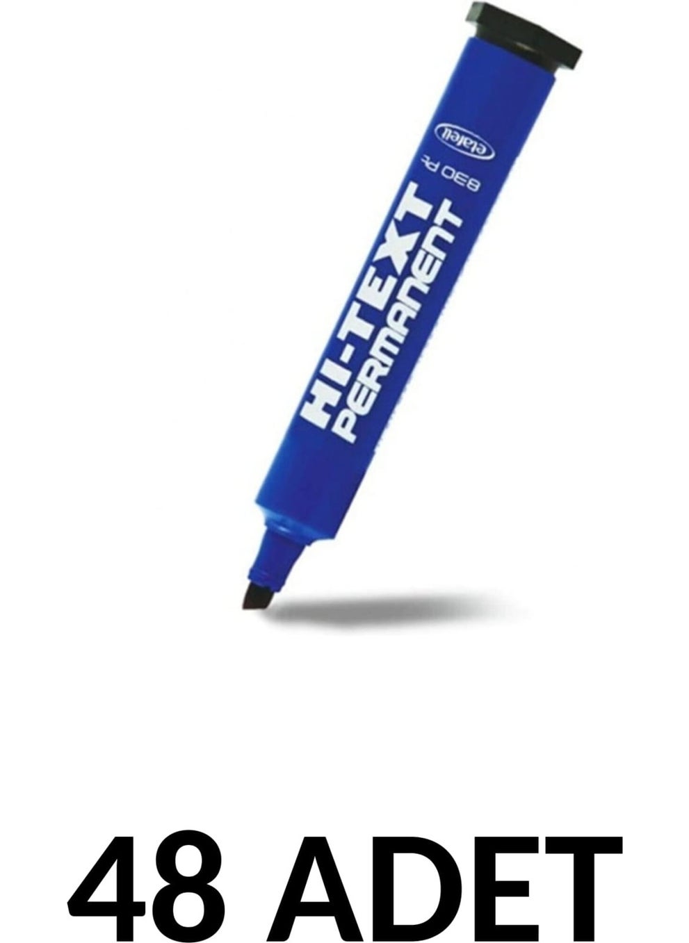 Fibracolor Hı-Text 48 Pieces 830PC Cut Tip Permanent Pen Box Pen Blue  - Image 1