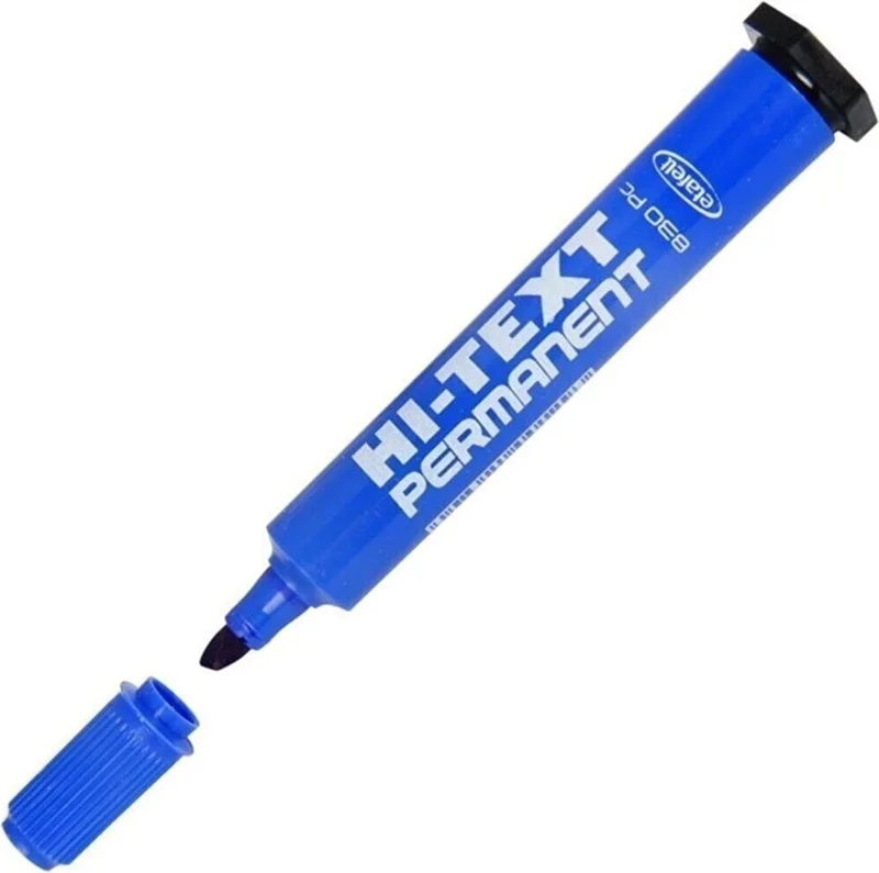 Fibracolor Hı-Text 48 Pieces 830PC Cut Tip Permanent Pen Box Pen Blue