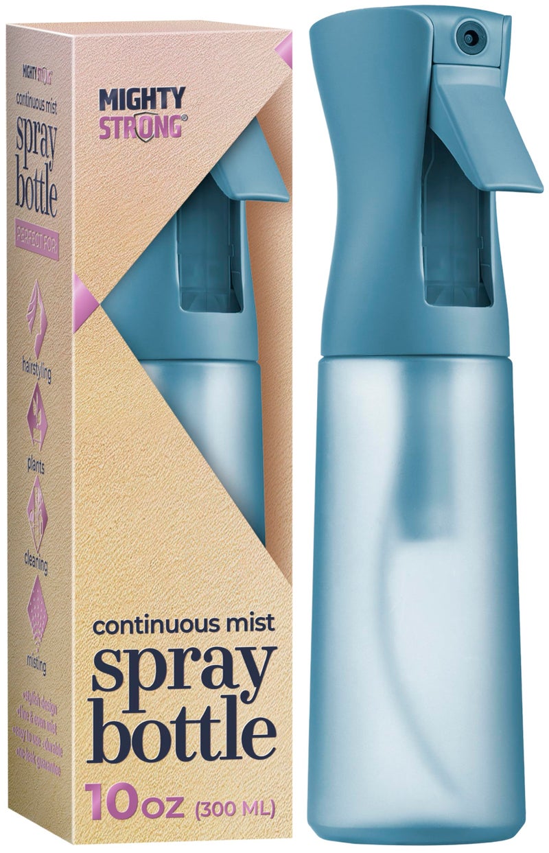 MIGHTY STRONG 10 OZ Continuous Spray Bottles - Ultra Fine Mist Sprayer | Water Spray Bottle For Hair Stuff, Mister Spray Bottle For Plants Mister | Hair Spray Bottles For Hairstyling, Cleaning, Salons - Image 1