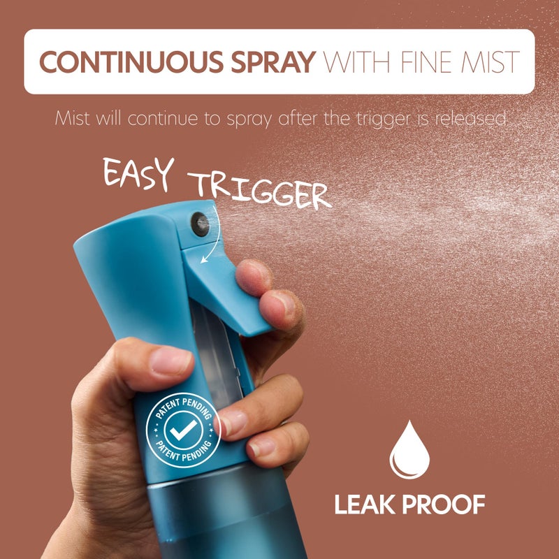 MIGHTY STRONG 10 OZ Continuous Spray Bottles - Ultra Fine Mist Sprayer | Water Spray Bottle For Hair Stuff, Mister Spray Bottle For Plants Mister | Hair Spray Bottles For Hairstyling, Cleaning, Salons - Image 3