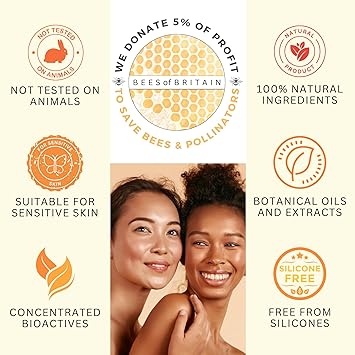 BEES of BRITAIN بلسم طبيعي 100% من زبدة الشيا والكاكاو وشمع العسل يصلح ويهدئ ويرطب نتبرع بـ 5% من أرباحنا لإنقاذ النحل الملقحات 100 مل - Image 3