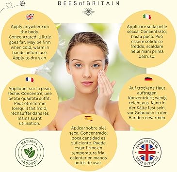 BEES of BRITAIN بلسم طبيعي 100% من زبدة الشيا والكاكاو وشمع العسل يصلح ويهدئ ويرطب نتبرع بـ 5% من أرباحنا لإنقاذ النحل الملقحات 100 مل - Image 5