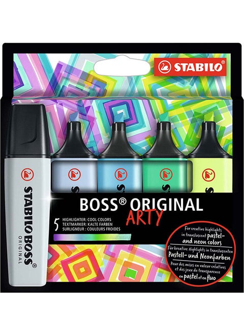 Boss Original Arty Cool Colors Marking Pen Set of 5