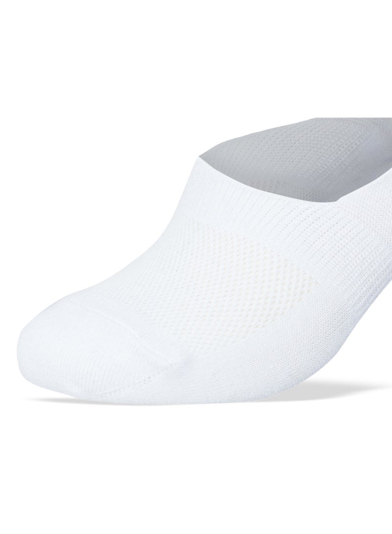 سام سوكس مجموعة من 3 جوارب سيليكون غير مرئية للرجال، لون أبيض سادة - Image 3