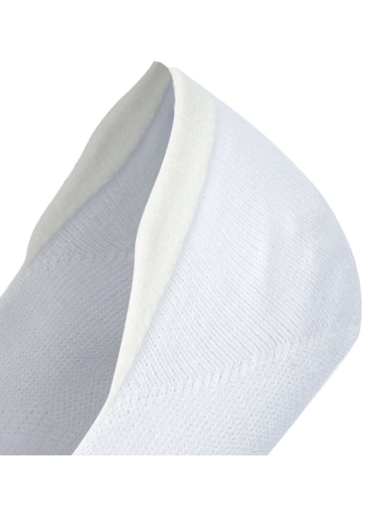 سام سوكس مجموعة من 3 جوارب سيليكون غير مرئية للرجال، لون أبيض سادة - Image 5