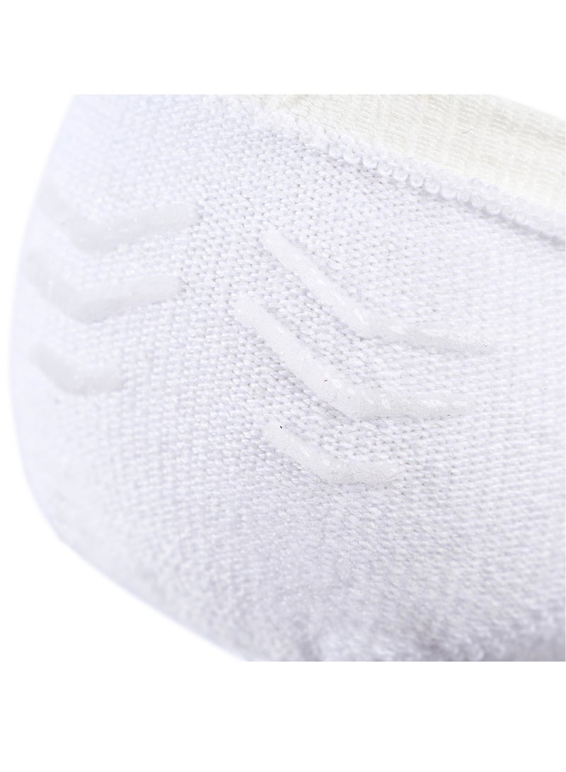 سام سوكس مجموعة من 3 جوارب سيليكون غير مرئية للرجال، لون أبيض سادة - Image 4