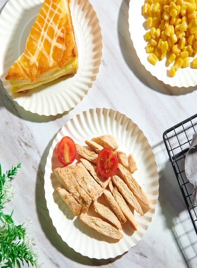 JOLLY PARTY 6 Inch White Paper Plates Uncoated, Everyday Disposable Paper Plates, Light Weight Small Dessert Plates, Round 6" Paper Plate Bulk, 800 Count - Image 4