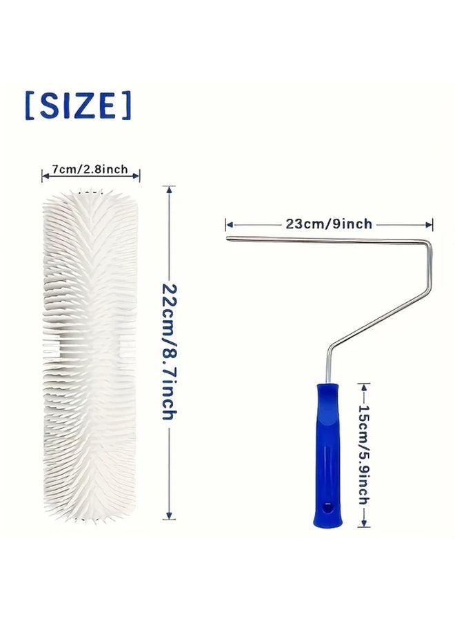 1pc Blue Plastic Spike Roller Self Leveling Epoxy Floor Paint Bubble Remover - Image 4