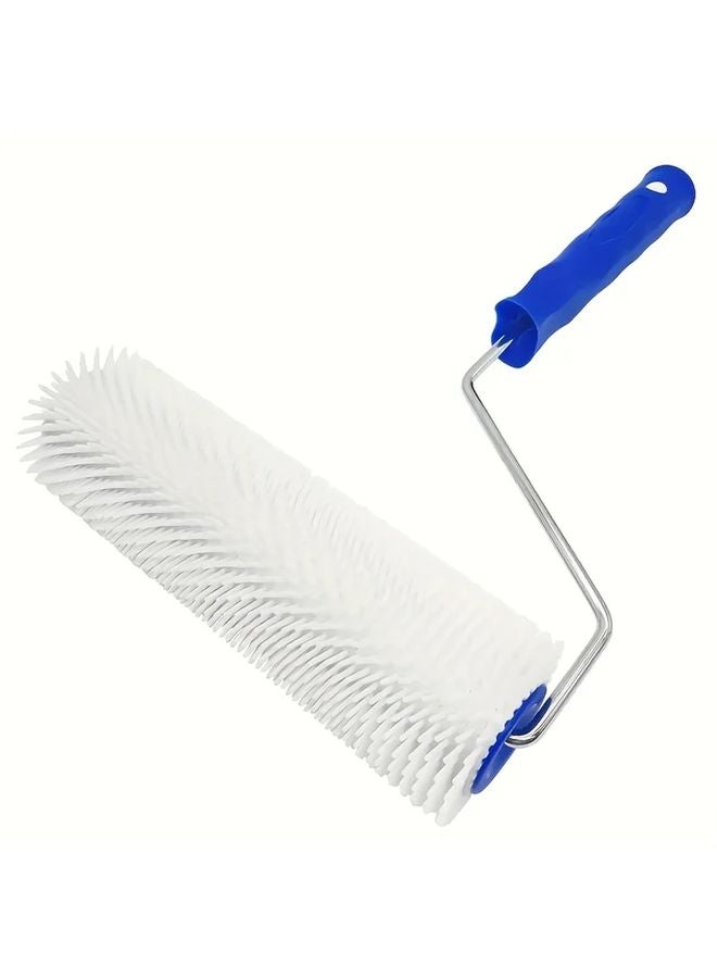 1pc Blue Plastic Spike Roller Self Leveling Epoxy Floor Paint Bubble Remover - Image 1