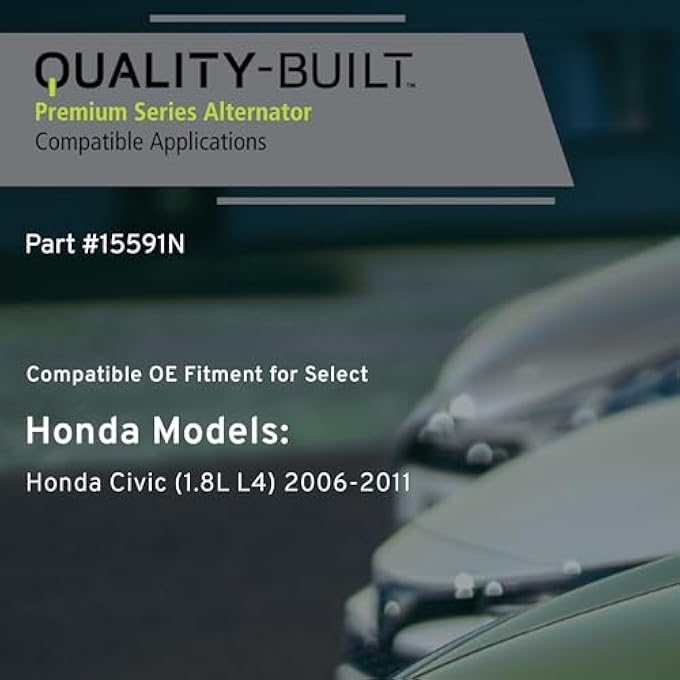 QUALITY-BUILT Premium New Alternator 15591N - OE Compatible with Select 2006-2011 Honda Civic - Image 3