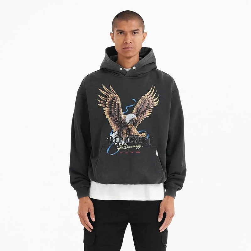 Represent Crocodile Letter Slogan Goddess Angel Tiger Print High Street Hoodie Sweatshirt Trendy - Image 3