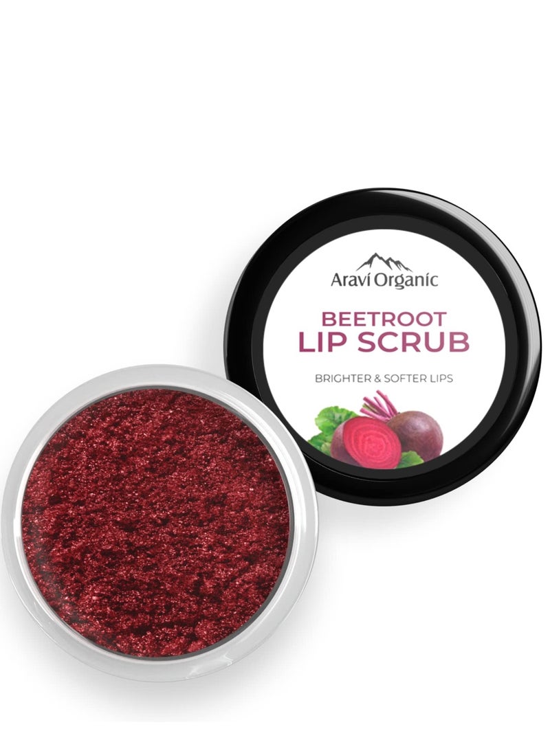 Aravi Organic Aravi Organic Beetroot Lip Scrub With Beetroots, Shea Butter & Cocoa Butter - For Dark,Chapped & Pigmented Lips - For Brightening Dark Lips - For Men and Women - 15 gm  - Image 1