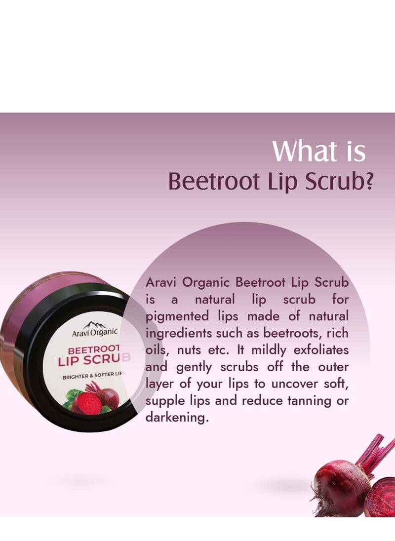 Aravi Organic Aravi Organic Beetroot Lip Scrub With Beetroots, Shea Butter & Cocoa Butter - For Dark,Chapped & Pigmented Lips - For Brightening Dark Lips - For Men and Women - 15 gm  - Image 4