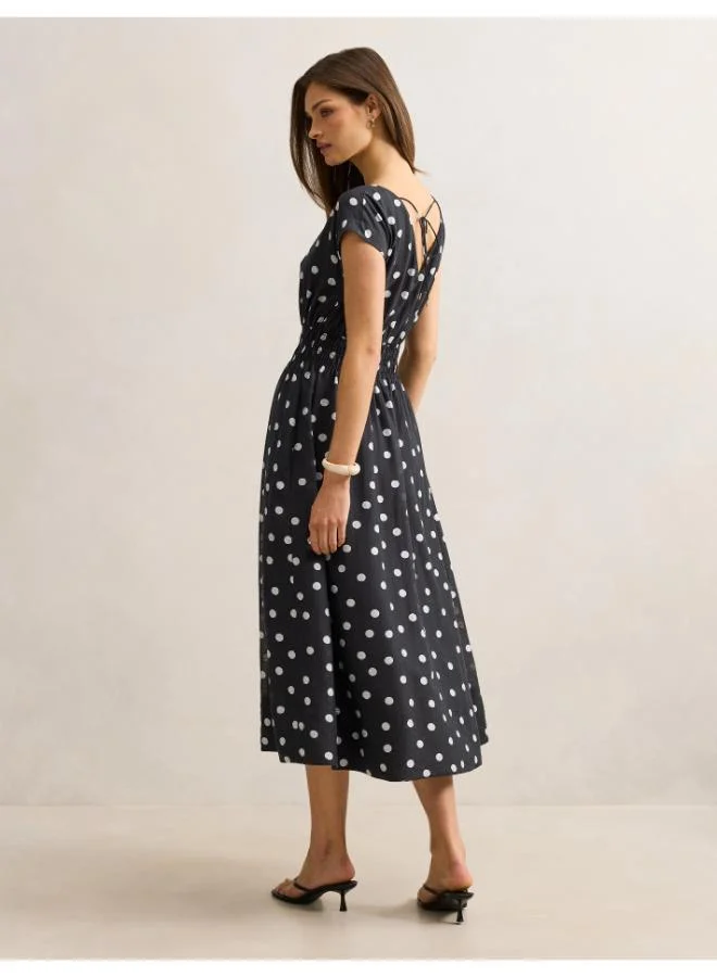 فورايفر نيو Callie Elastic Waist Midi Dress