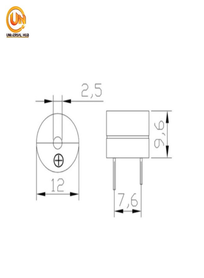 Universal HUB5V Passive Buzzer Acoustic Component Mini Alarm Speaker for Electronic Project 10PCS - Image 5