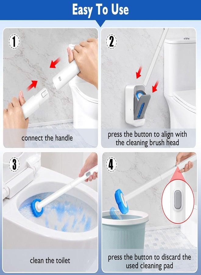 HOMSIER Disposable Toilet Brush-Toilet Bowl Cleaner Wand with 48 Refills - Image 3