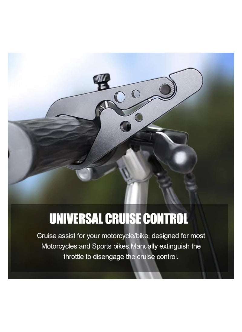 RATSAW - Motorcycle Cruise Control Throttle Lock Assist Aluminum Wrist and Hand Grip Lock Clamp with Silicone Ring Protect Throttle Grip Throttle Control System Most Any Bike Durable Lightweight Aluminum Alloy - Image 1