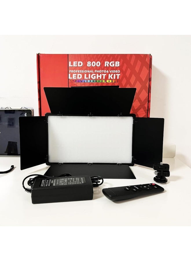 سانكس مصباح لوحة LED احترافي Pro 800 RGB بقوة 50 واط قابل لإعادة الشحن مع حامل ثلاثي القوائم - Image 5