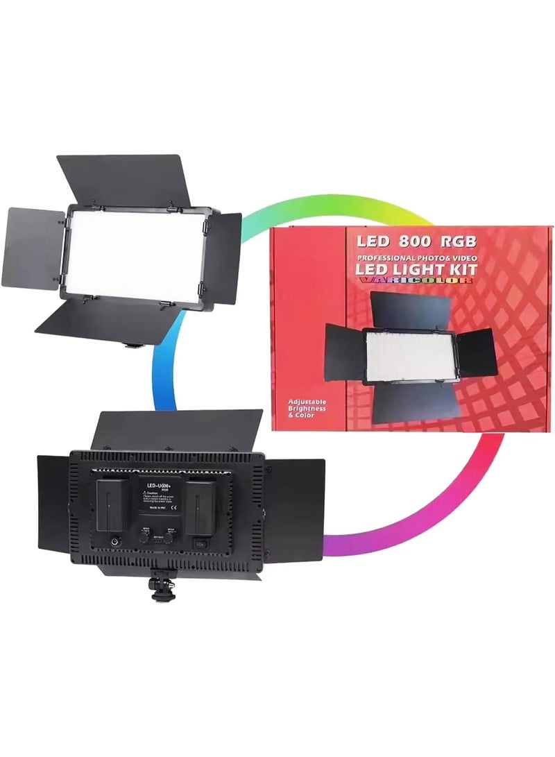 سانكس مصباح لوحة LED احترافي Pro 800 RGB بقوة 50 واط قابل لإعادة الشحن مع حامل ثلاثي القوائم - Image 2