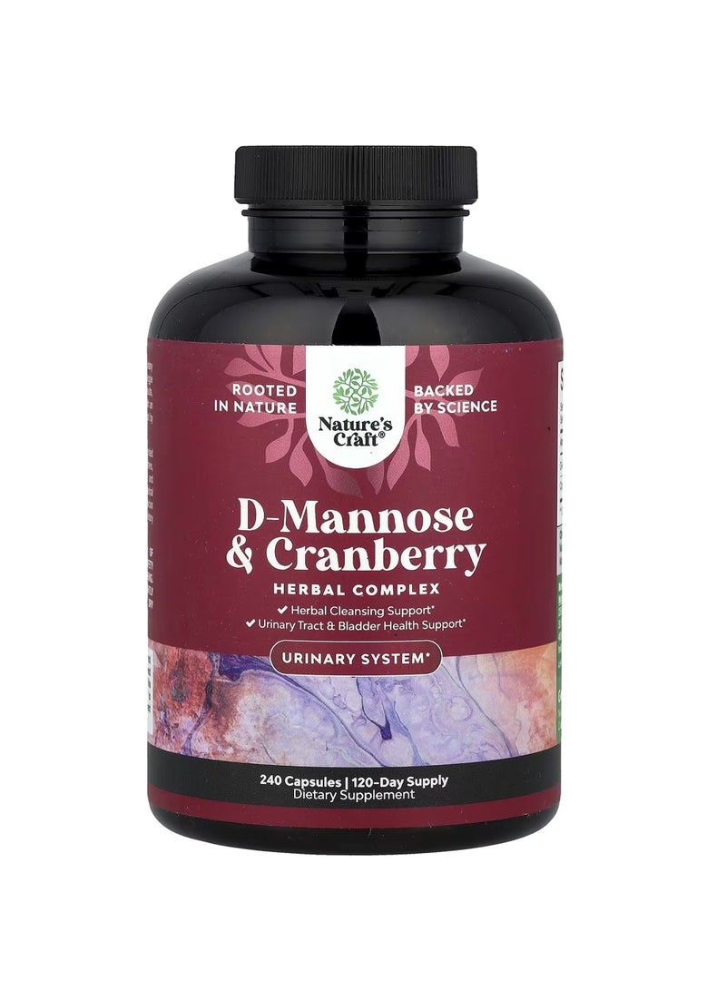 Nature's Craft D-Mannose & Cranberry, 240 Capsules