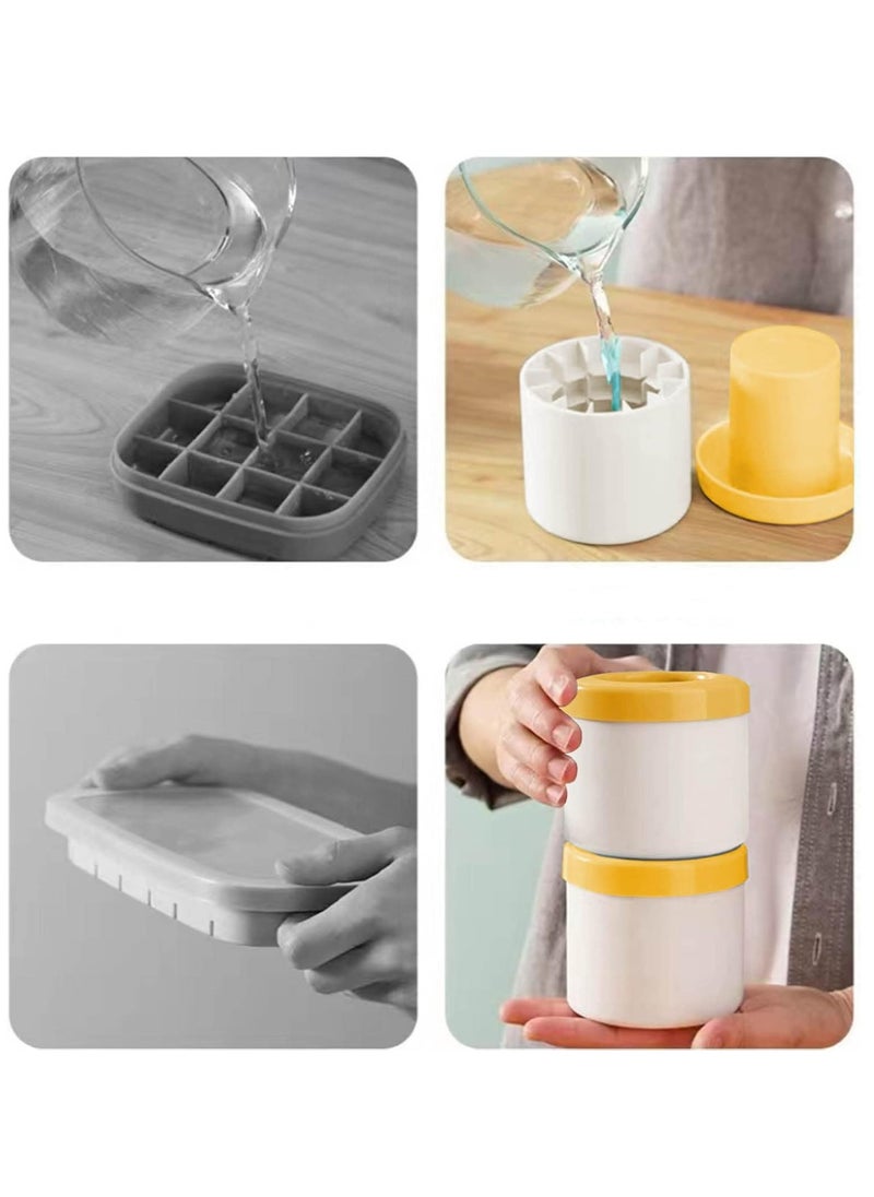 Innovative ice cube tray with lid - for making small ice cubes quickly and easily
