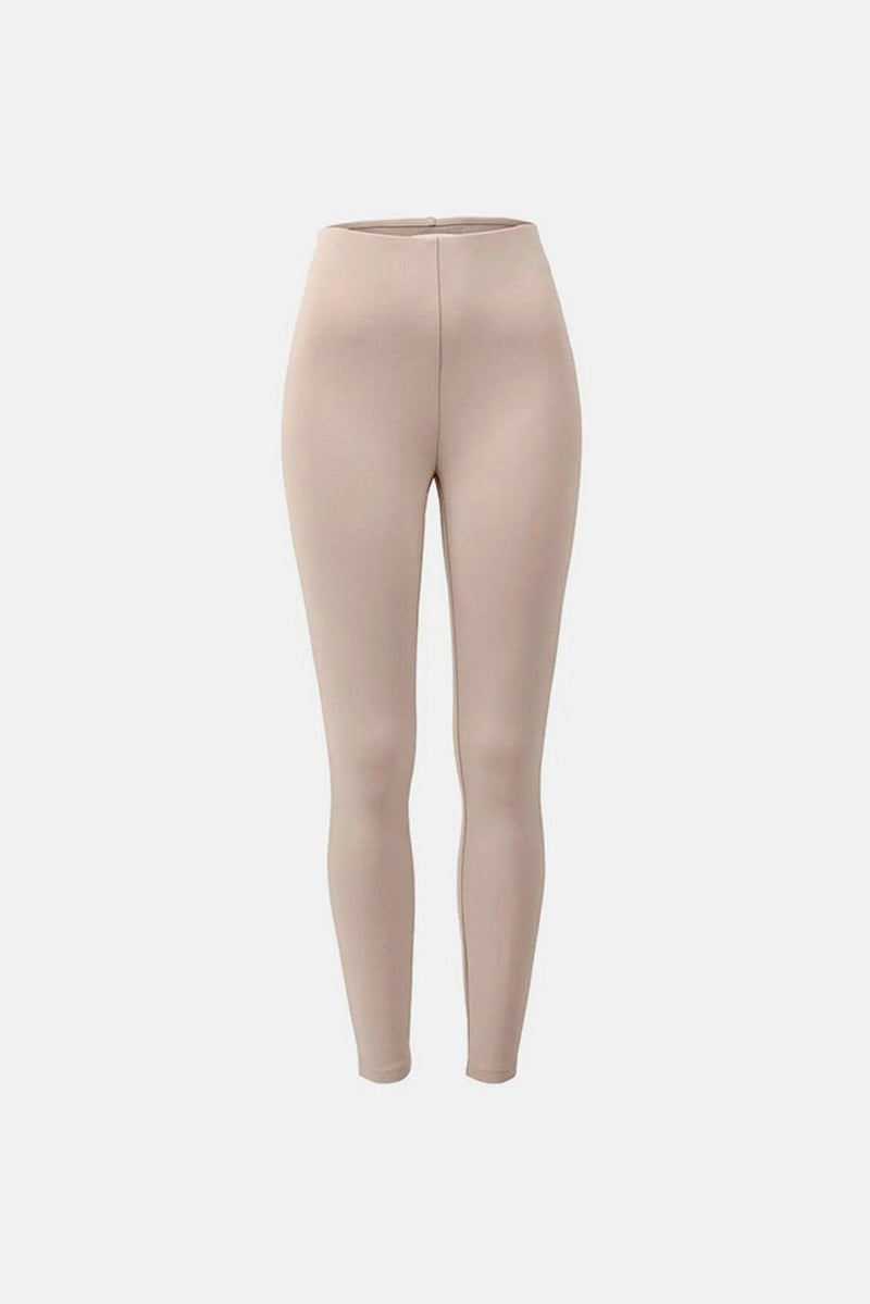 Tchibo Women Solid Pull On Leggings, Cream  - Image 2