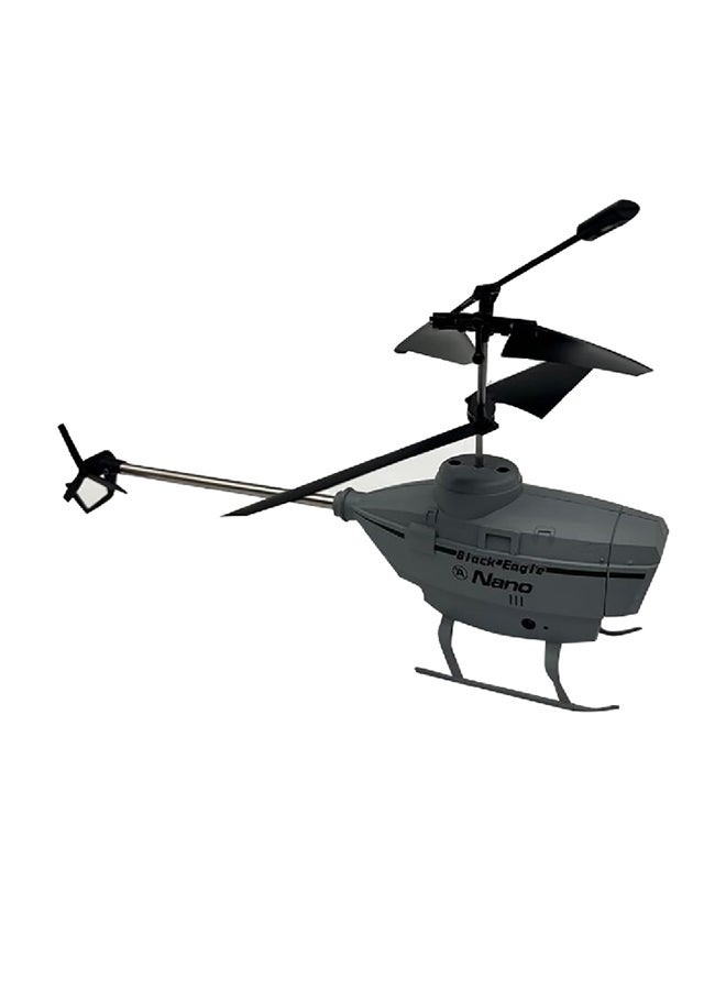 اتش اس تي نانو تشانيل مروحية مع جهاز تحكم عن بعد للأطفال رمادي وأسود 6.5 × 15.5 × 29.5 سم LH-2023-C2 - Image 1