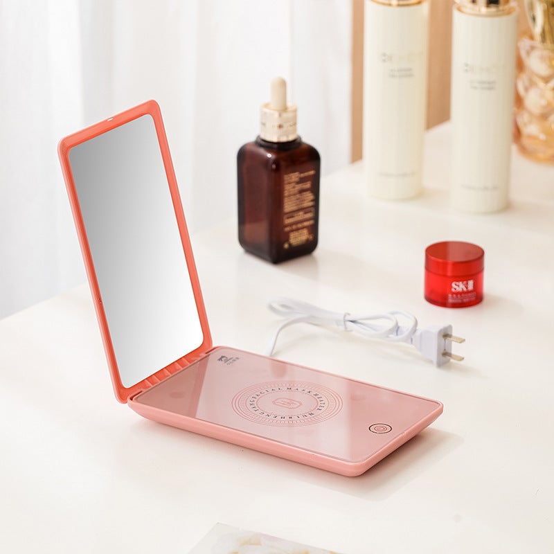 Winter Facial Mask Warmer Portable Mirror Gift Straight Pink 