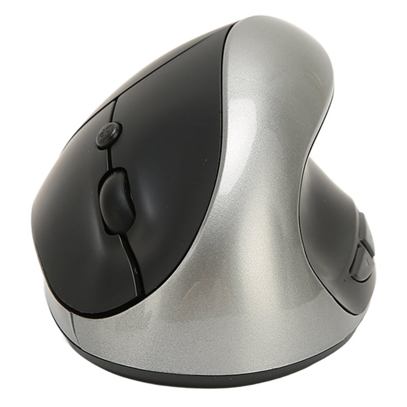 HYSJ Wireless Vertical Mouse 2.4GHz Wireless Ergonomic Mouse - 3 Levels DPI 800 1600 2400 Optical Vertical Design for Wrist Comfort Grey - Image 2