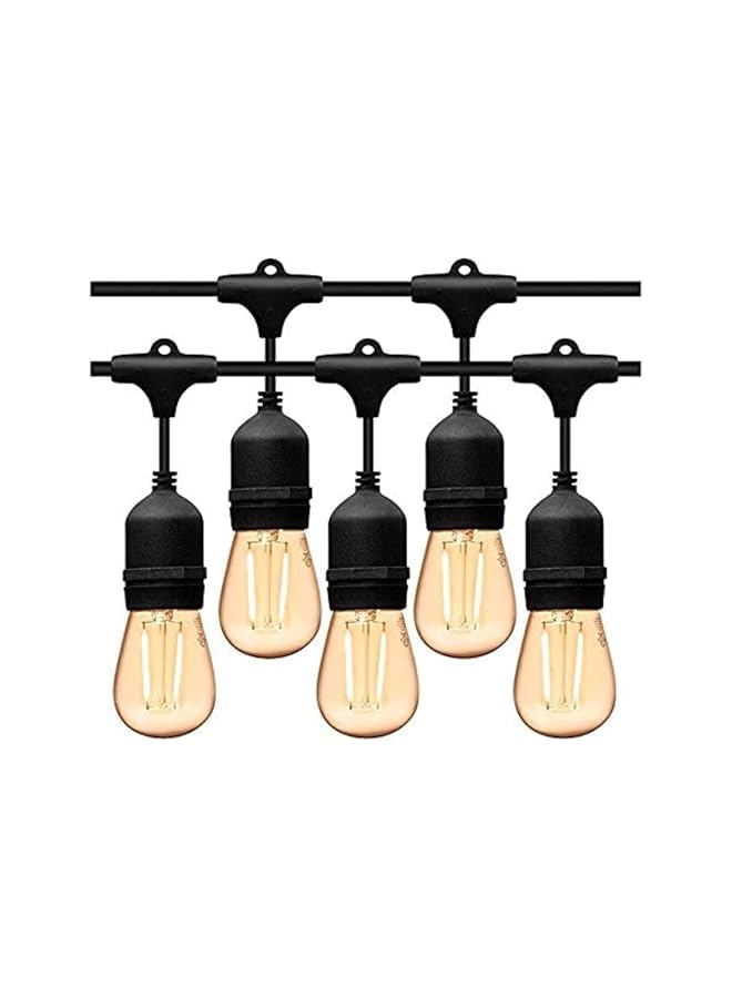 The Bros Patio String Lights,51Ft/15M Led String Lights Outdoor 15- E27 Plastic Edison Bulbs,Warm White String Lights Outdoor,IP65 Waterproof Hanging Light Strings for Wedding Patio Indoor Outdoor Party Garden - Image 2