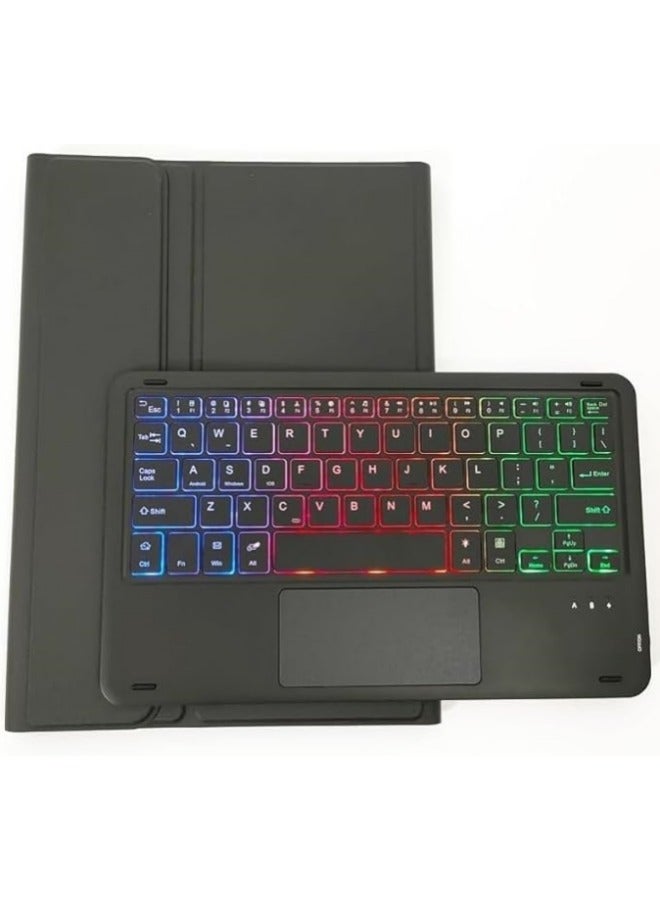 Touchpad Keyboard Case Compatible with Honor Pad X9 11.5 inch 2023, Magnetic Removable Wireless Colorful Backlit Keyboard Cover - Image 5