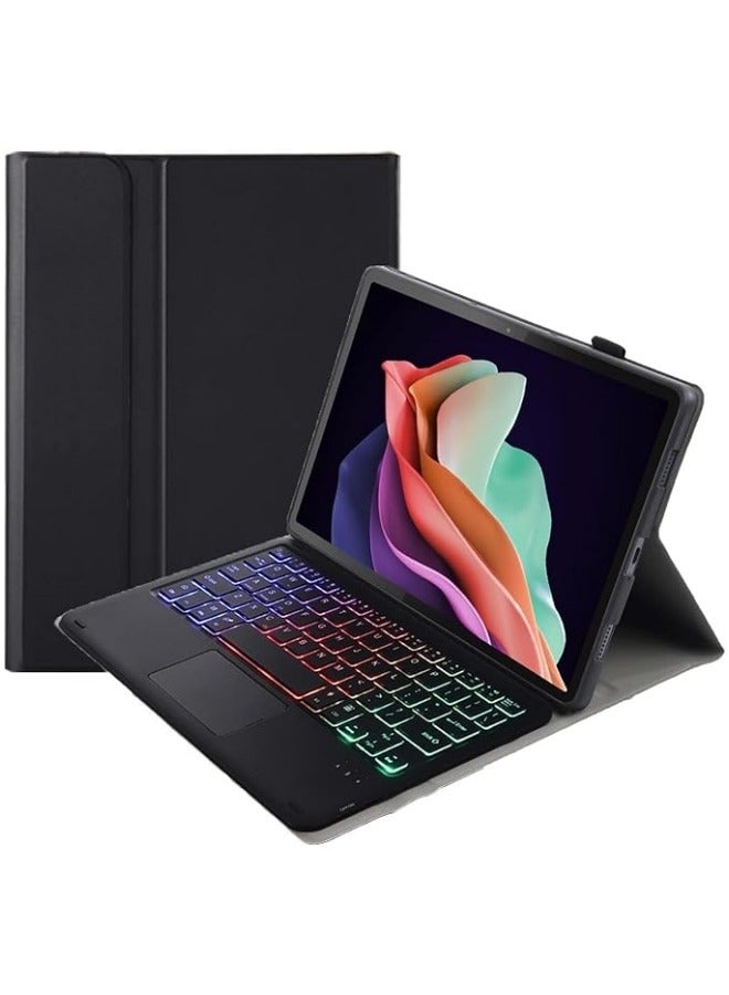 Touchpad Keyboard Case Compatible with Honor Pad X9 11.5 inch 2023, Magnetic Removable Wireless Colorful Backlit Keyboard Cover - Image 1