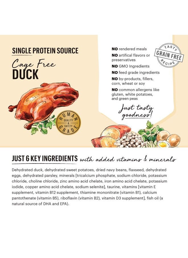 the honest kitchen Limited Ingredient Duck Grain Free Dehydrated Dog Food - Duck, 10 Pound Box  - Image 4