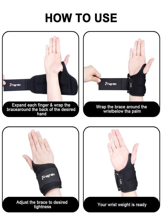Fragraim Wrist Weights for Women Men with Thumb Loops Lock 2lb*2 Wrist and Ankle Weights Sets for Walking Running Strength Training Exercises- Black - Image 4
