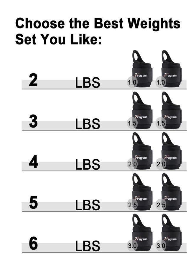 Fragraim Wrist Weights for Women Men with Thumb Loops Lock 2lb*2 Wrist and Ankle Weights Sets for Walking Running Strength Training Exercises- Black - Image 2