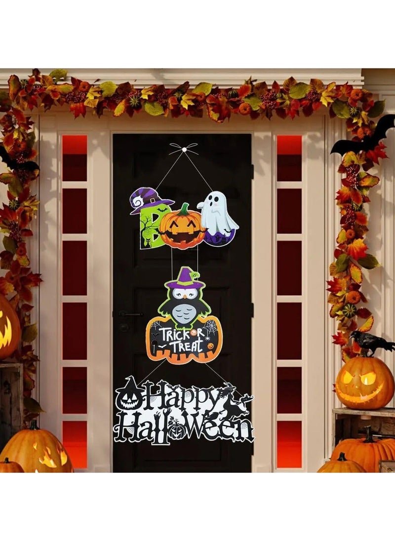 Generic Halloween party 3d door sticker wood door home decoration wall sticker Sign, Halloween Porch Decorations Outdoor, Halloween Wall Decoration Indoor, Trick or Treat Sign for Door 