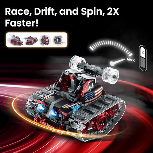 Sillbird Robot Building Kit with Remote Control Gifts for Kids Boys Ages 8-12, STEM Coding Robotic Technic Tracked Racer Car Toys for Birthday - Build 4in1 Model with 631 Pieces - Image 5