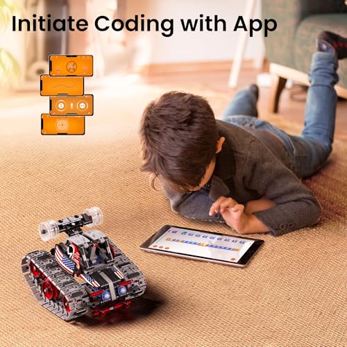 Sillbird Robot Building Kit with Remote Control Gifts for Kids Boys Ages 8-12, STEM Coding Robotic Technic Tracked Racer Car Toys for Birthday - Build 4in1 Model with 631 Pieces - Image 4