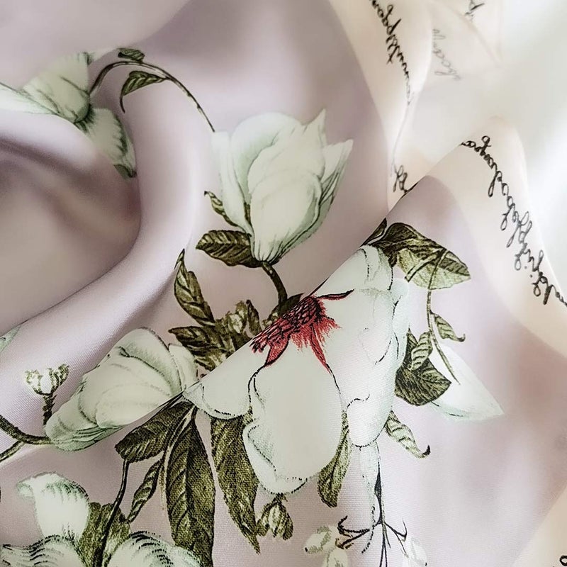 FONYVE Silk Feeling Scarf Medium Square Satin Head Wrap for Women 27.5 inches - Image 3
