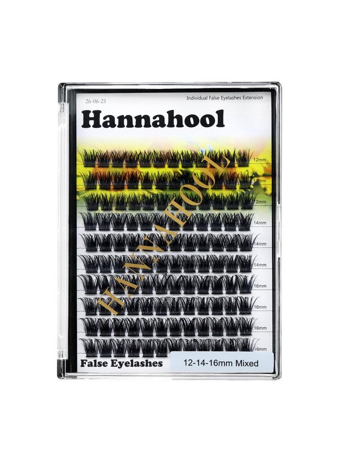 Hannahool Large Pack,Diy Eye Lashes Extensions 120Pcs Wide Stem Cluster Eyelashes Mixed 10-12-14-16Mm/14-16-18Mm/12-14-16Mm Individual False Eyelashes Dramatic Look (Mixed 12-14-16Mm) - Image 1