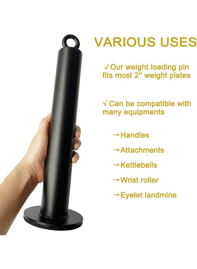 Generic Weight Loading Pin 2 inch, Olympic Weight Plate Loading Pin for Cable Pulley System LAT Pulldown, Heavy Duty Gym Equipment Weights Lifting Pin with Carabiner  - Image 1