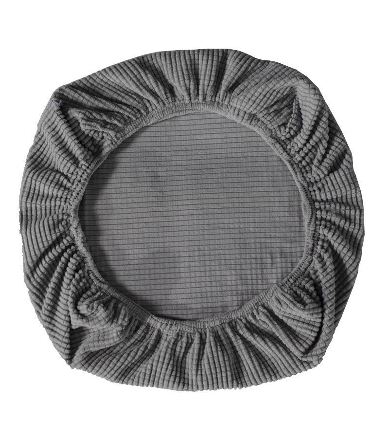 Dark Gray Stretch Stool And Chair Cover Set One Piece Machine Washable Elastic Slipcover Fit Office Dining Chairs For Living Room Bedroom - Image 1