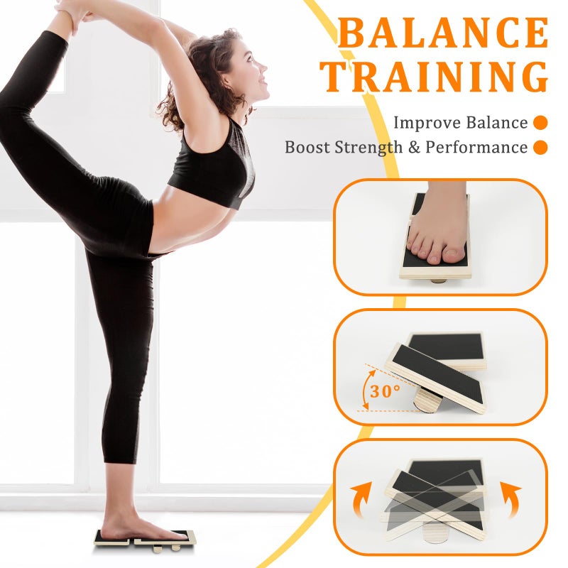 Silbingan Adjustable Balance Board for Ankle & Foot Strength â€“ Single-Leg Stability Trainer for Balance, Mobility, Calf Flexibility & Core Control â€“ Foot Exercise Equipment for Home, Office, Gym & Rehab - Image 2