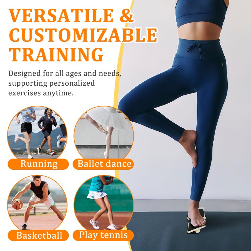 Silbingan Adjustable Balance Board for Ankle & Foot Strength â€“ Single-Leg Stability Trainer for Balance, Mobility, Calf Flexibility & Core Control â€“ Foot Exercise Equipment for Home, Office, Gym & Rehab - Image 4