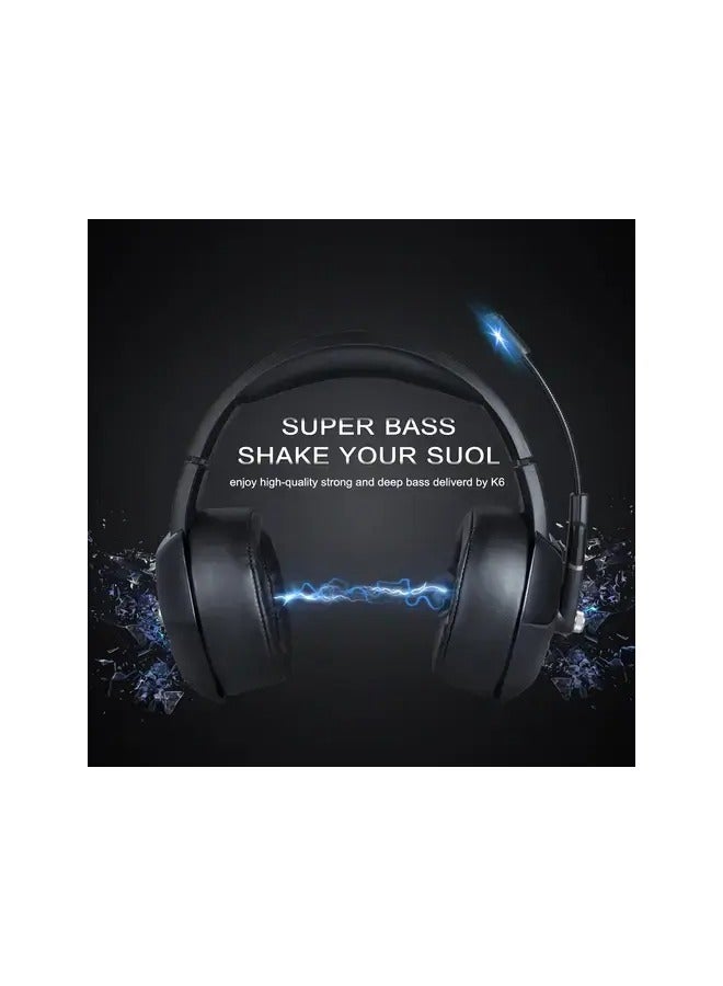 onikuma K6 Wired Gaming Headphone - RGB - Image 3