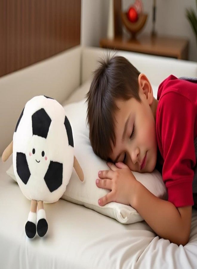 Ryttir 11 Inch Creative 3D Simulation Soccer Pillow,Fluffy Cars Pillow Football Toy Outdoor Cushions for Ball Owners,Cuddle Companion for Age 0+(Birthday Gender Neutral Gift) - Image 4