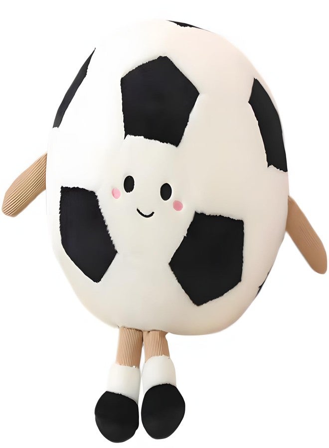Ryttir 11 Inch Creative 3D Simulation Soccer Pillow,Fluffy Cars Pillow Football Toy Outdoor Cushions for Ball Owners,Cuddle Companion for Age 0+(Birthday Gender Neutral Gift) - Image 1