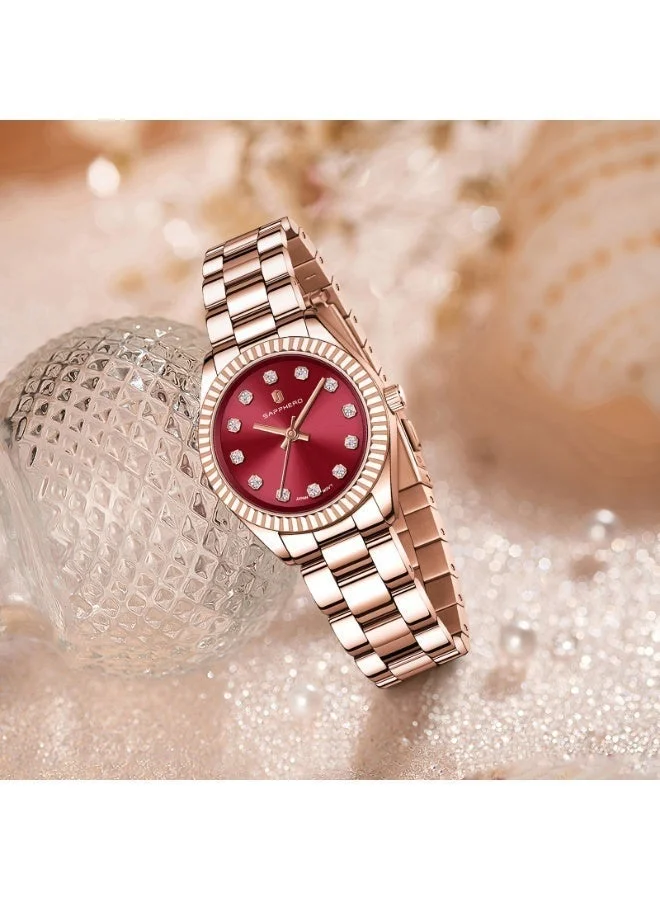Sapphero SAPPHERO Watches for Women Luxury Stainless Steel Ladies Watches Women's Bracelet Watch Small Analog 5ATM Waterproof Wrist Watch Elegant Gifts for Women