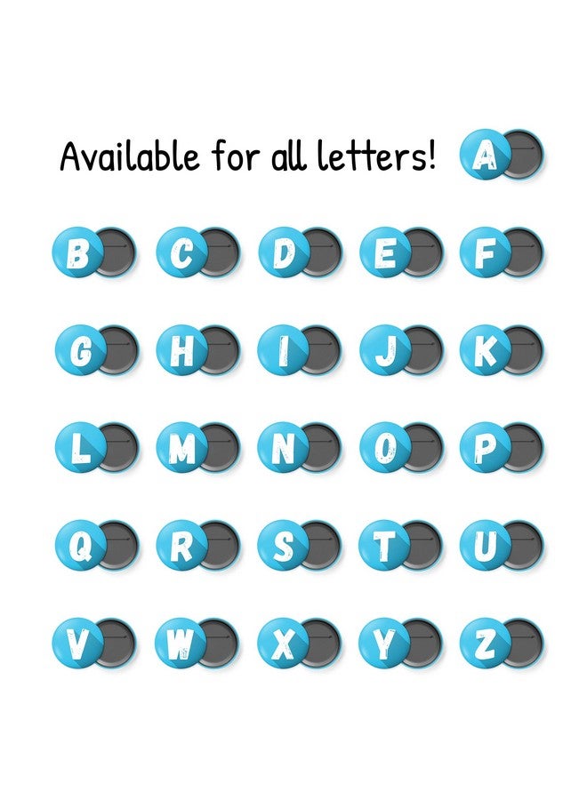 alterEgo Alphabet Initial Button Badge with Safety Pin backing (58mm Diameter) (V) - Image 3