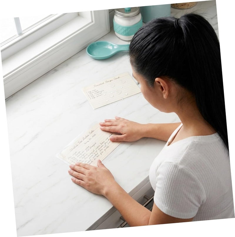 Slow wear optimized quality SHOWERORO 100pcs Laminating Pouches Photo Sealing Supplies Thermal Laminating Film Protective Home Wide Comfort grip - Image 5